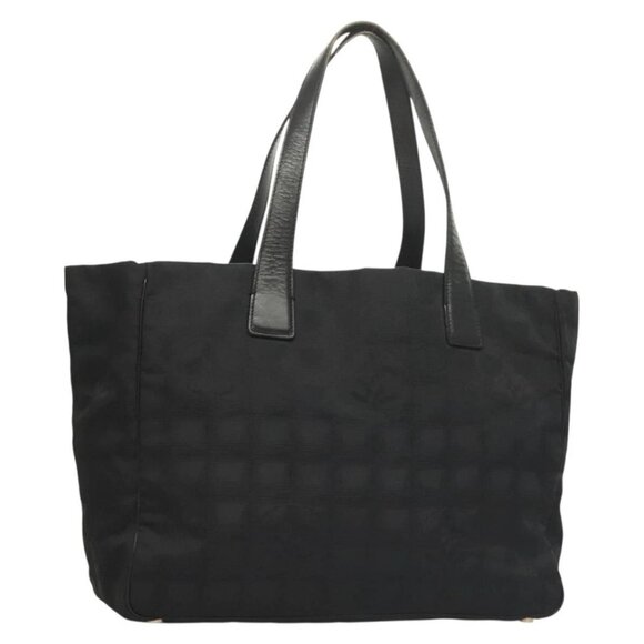 CHANEL New Travel Line Tote Bag Nylon Black gold CC Auth 131937 - Picture 1 of 16